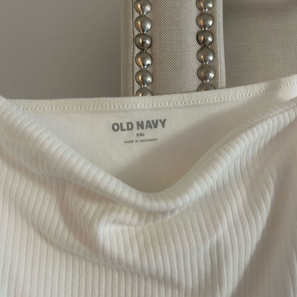NWOT Old Navy white ribbed bodysuit XXL - Picture 3 of 5